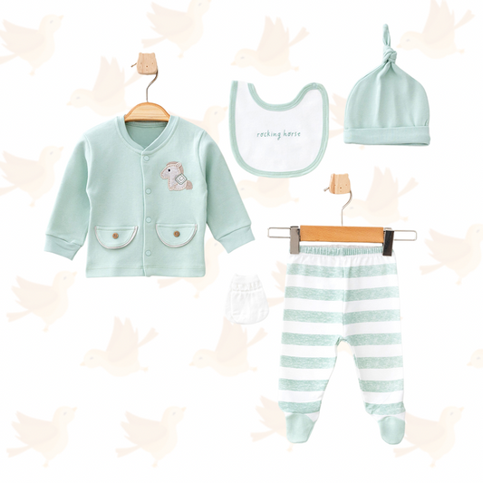 5 Pieces Baby Set (Green)