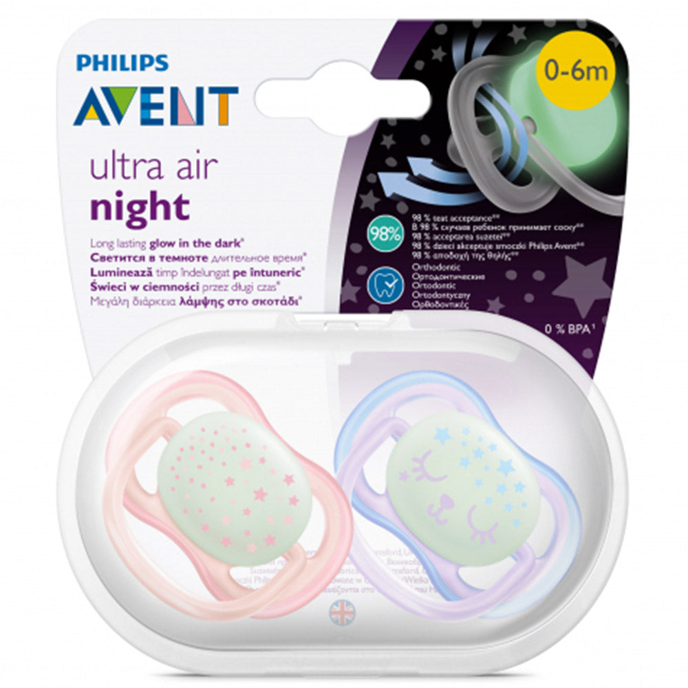 Philips Avent Ultra Air Night Pacifier 0-6 Mths